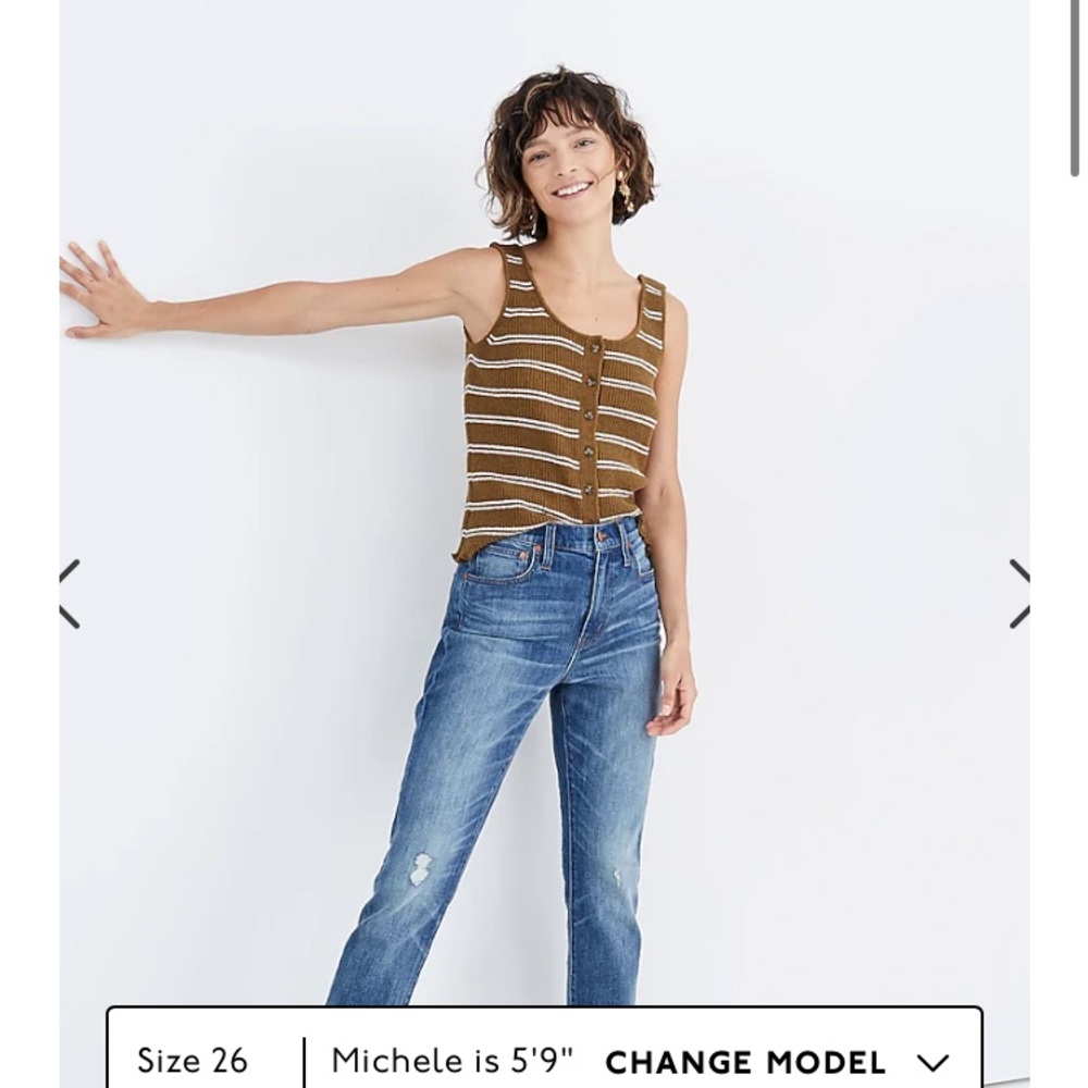 Madewell High Rise Slim Boyfriend Crop Jeans sz. 30 Normcore Casual Chic Classic